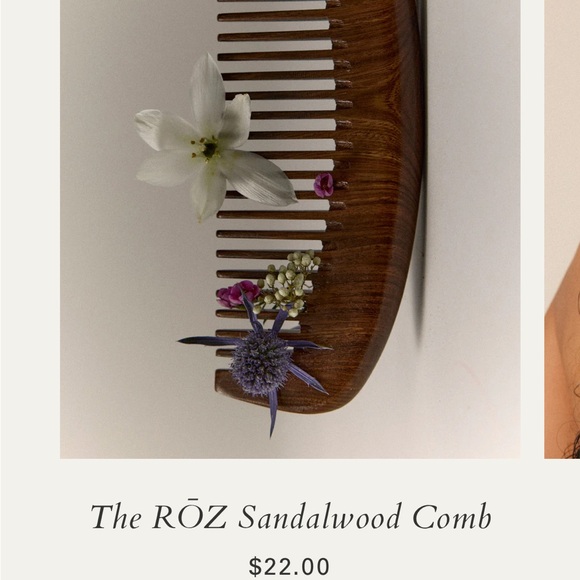 New ROZ Hair The Healthy Hair Kit (3) Conditioner travel bag sandalwood comb $84 - Picture 8 of 12